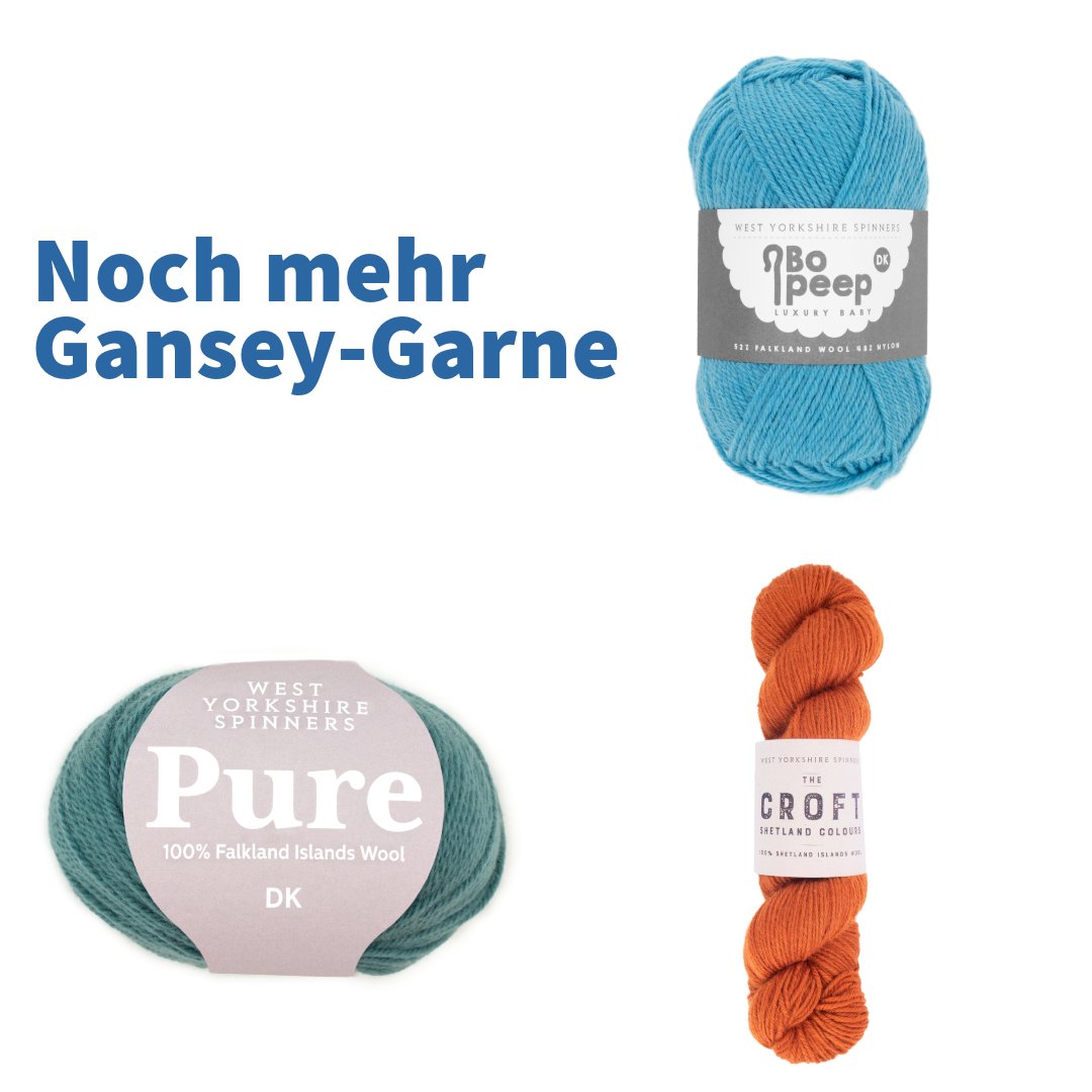 noch mehr Garne zum Gansey Stricken