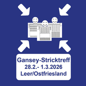 Bitte informiere mich: GANSEY-STRICKTREFF am 28. 2.-1.3.2026 in Leer/Ostfriesland