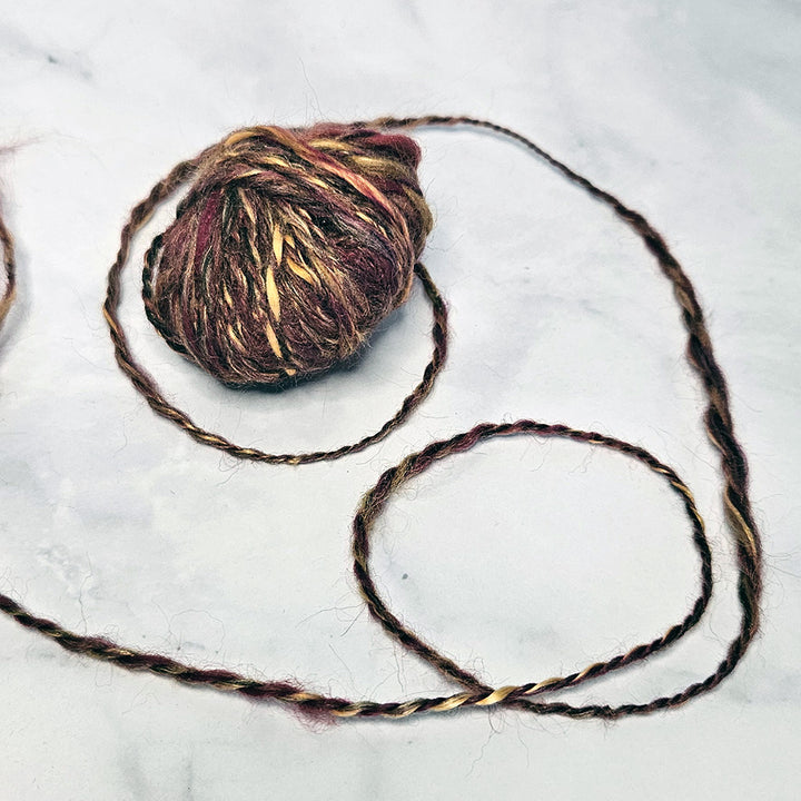 Kammzug  Merino / Seide   - GOLDWIRBEL