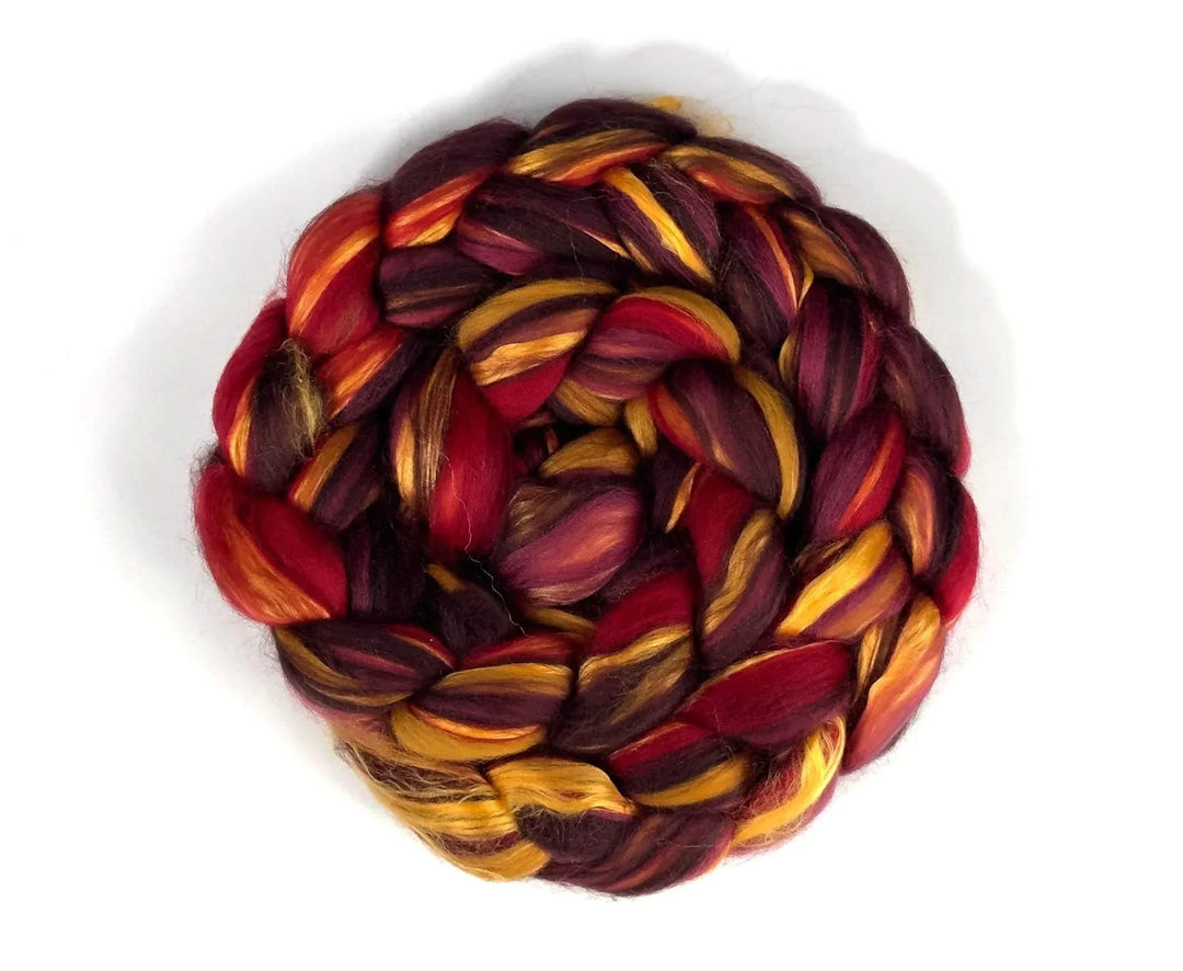 Kammzug  Merino / Seide   - GOLDWIRBEL