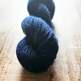 Leine-Schaf 3-fädig  handgefärbt - BLAUBART