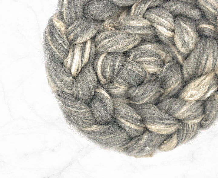 Kammzug Shetland / Sari Seide  - PHÖNIXASCHE