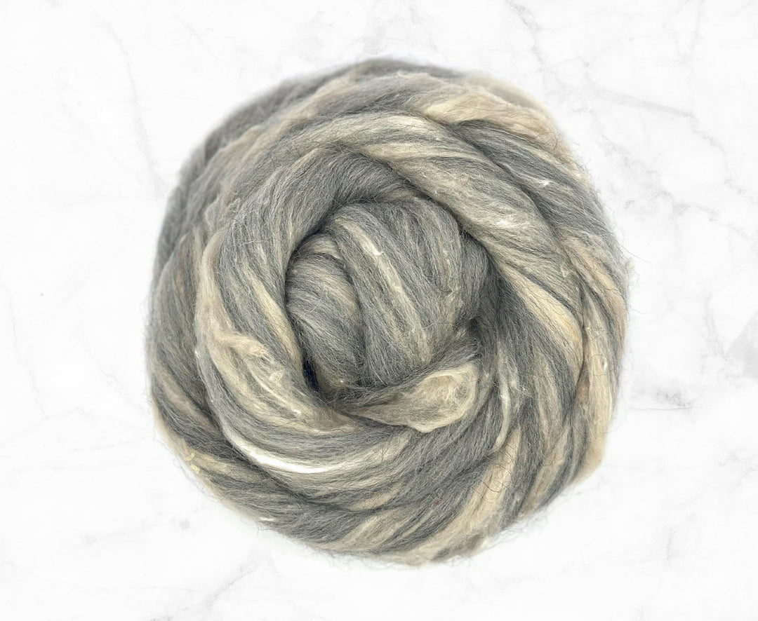 Kammzug Shetland / Sari Seide  - PHÖNIXASCHE