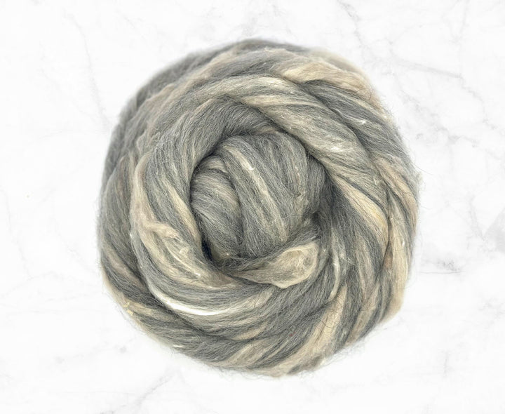 Kammzug Shetland / Sari Seide  - PHÖNIXASCHE