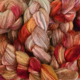 Shetland/Seide  Kammzug handgefärbt - KILAUEA